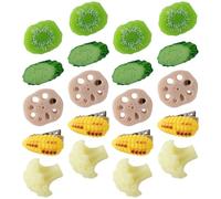 VICASKY Set 20 Pezzi Mollette Chioma Donna Frutta e Verdura in Plastica, Leggere e Comode, per Banchetti e Uso Quotidiano