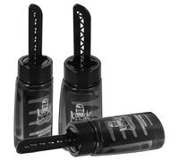 VICASKY Set 3 Pezzi Flaconi per Gel Chioma 260ml in Plastica Nera con Applicatore e Pettine per Styling Facile e Modellatura Professionale Parrucchieri Barbieri