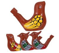 VICASKY Set 4 Pezzi Fischietto in Ceramica a Forma Di Uccelli Per Bambini Gioco Da Bagno Musicale Richiamo Realistico Canterino Dipinto a Mano Casuale