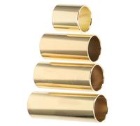 VICASKY Set 4 Pezzi Slide per Chitarra in Metallo Anelli Scorrevoli per Chitarra Elettrica e Acustica Bastoncini Slide Protezione per Dita Accessori per Strumenti Musicali Blues e Country