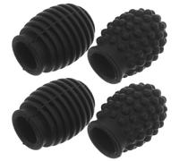 VICASKY Set 4 Pezzi Smorzatori per Bacchette Batteria in Silicone, Copri-punte Antirumore Design Granulare a Spirale, Accessori per Esercitarsi Silenziosamente Strumenti a Percussione,
