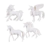 VICASKY Set 4 Pezzi Unicorni da Dipingere, Figure Fai da Te in Plastica Resistente, Kit Creativo per attività Artistiche e Sviluppo Coordinazione Occhio-Mano, Regalo Decorativo