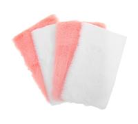 VICASKY Set 4 Tappeti Soffici in Miniatura per Casa delle Bambole Accessori per Arredamento Camere da Letto e Soggiorno Tappeti a Forma di Nuvola Rosa e Bianco per Scenari Fotografici e