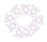 VICASKY Set 40 Pezzi Bomboniere Rosario Cattolico Battesimo con Braccialetti Crocifisso Perle Finte e Sacchetti Organza 10x12 Cm Regalo Religioso Comunione e Cresima Ospiti