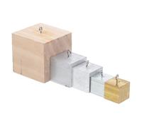 VICASKY Set 5 Cubi Quadrati di Densità con Gancio, Materiali Assortiti in Metallo e Legno, Strumento Scientifico Didattico per Esperimenti di Fisica e Apprendimento Scolastico