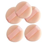 VICASKY Set 5 Spugnette Mini Per Trucco in Cipria, Piumini Vellutati Lavabili Da 2,5 Cm, Strumenti Per Trucco Femminile e Applicazione Fondotinta in Polvere Per Viso Quotidiano