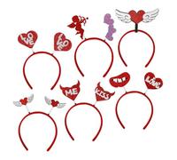 VICASKY Set 6 Cerchietti per Chioma a Forma di Cuore, Fascia Decorativa Romantica Riutilizzabile per Feste, Matrimonio e Addio al Celibato, Accessori Chioma per Festival e Travestimenti