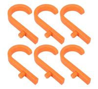 VICASKY Set 6 Ganci Appendiabiti in Plastica Arancione per Rimessa Attrezzi, Resistenti ai Graffi, Dimensioni 13x8,5x2cm, per Garage e Spazio di Lavoro