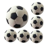 VICASKY Set 6 Mini Statuette Palloni da Calcio in Miniatura, Decorazioni per Mini Case e Bambole, Ornamenti Realistici per Arredamento Casa a Tema Calcio