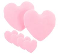 VICASKY Set 6 Piumini da Cipria a Forma di Cuore, Morbidi e Compatti per Polvere Libera e Crema, Adatti per Trucco Viso e Ritocchi Durante la Giornata