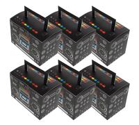 VICASKY Set 6 Scatole Portaconfetti Anni 80 e 90 Stile Boombox Scatole per Dolcetti di Cartone per Feste a Tema Nostalgico Centrotavola Decorativo Musicale per Compleanni e Party Hip