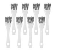 VICASKY Set 8 Pezzi Spazzole la Pulizia delle Gabbie degli Uccelli Manico, Pulitore per Escrementi e Fessure, Strumento Multiuso per Piccoli Animali, Accessorio per Animali