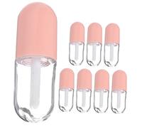 VICASKY Set 8 Tubetti per Lucidalabbra Vuoti da 5ml in Plastica Trasparente, Contenitori Ricaricabili per Cosmetici da Viaggio, Flaconi Compatti per Gloss e Olio Labbra, per Campioni