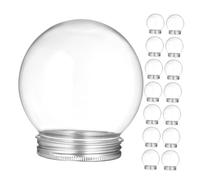 VICASKY Set 9 Pezzi Globo di Neve Fai da Te 270ml Tappi a Vite, Plastica Pet Trasparente, Uso Multiplo per Decorazioni Festive e Progetti Creativi Natalizi