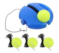 VICASKY Set Allenamento Tennis con Elastico Rimbalzo e 4 Palline con Corda, Base Rotonda Stabile per Autoallenamento e Pratica Tennis e Principianti, Attrezzatura Sportiva Indoor e Outdoor