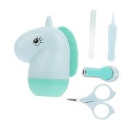 VICASKY Set completo per la delle unghie per bambini, 4 pezzi, tagliaunghie, pinzette, forbici, modello portatile, leggero, facile da usare