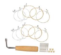 VICASKY Set Corde per Lira 21 Pezzi Robusti Pioli e Chiave per Chiodi, Kit Completo per Sostituzione Corde di Arpa, Accordatura Precisa per Musicisti e Studenti