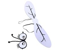 VICASKY Set Costume Zanzara per Piume in Feltro Bianco e Maschera Mezza Faccia, Design Creativo e Sicuro, Facile da Indossare per Attività di Ruolo e Feste in Classe