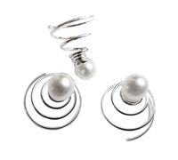 VICASKY Set da 12 Accessori per Chioma Sposa Donna Bianche, Clip Spirale in Lega Elegante e Decorativa per Feste di Danza e Fidanzamento