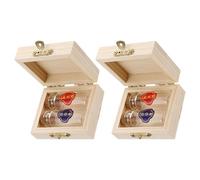 VICASKY Set da 2 Scatole Portaoggetti in Legno per Conservazione Chioma Fetali e Cordone Ombelicale Contenitore Ricordo Primo Taglio Chioma Ragazzo Ragazza Custodia Decorativa per