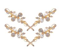 VICASKY Set da 4 Forcine Decorative per Chioma in Metallo Dorato, Mollette Piatte per Donna Tenuta Stabile, Accessori Multifunzionali per Frange e Acconciature Quotidiane