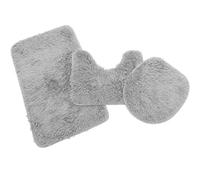 VICASKY Set di 1 set di tappetini da bagno, universali, per WC, antiscivolo, in peluche, per la casa, in poliestere