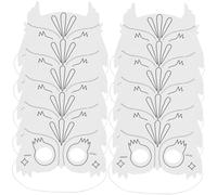 VICASKY Set di 10 maschere colorate fai da te per pittura per maschere per animali, maschera per orso, maschera vuota per Halloween, decorazione fatta a mano, maschere bianche di carta