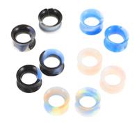 VICASKY Set di 10 piercing per orecchio, piercing per orecchio, misuratori trasparenti per orecchie, set per allungare le orecchie, tappi per le orecchie, orecchini per misuratori delle orecchie, gel
