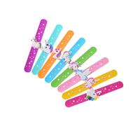 VICASKY Set di 12 braccialetti a scatto a forma di unicorno, per feste di compleanno dei bambini, occasioni speciali, divertenti braccialetti e amici