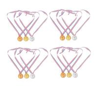 VICASKY Set di 12pcs Medaglie In Plastica Per Ragazzi Ragazze Pallacanestro E Medaglie Di Calcio Per Eventi Sportivi Premi Creativi Per Feste E Concorsi