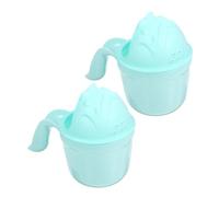 VICASKY - Set di 2 bicchieri per lavaggio della testa, per bambini, per la doccia, per il bagno, per il risciacquo, colore: verde chiaro