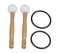 VICASKY Set di 2 campane tibetane in legno e gomma, per meditazione e relax, per campane tibetane e gong facili da tenere, facili da pulire, per meditare in profondità