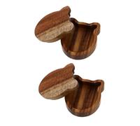 VICASKY Set di 2 valigette per plettri per chitarra, vetrina per picks per chitarra, in peltro, per chitarra e acacia