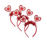 VICASKY Set di 3 fasce per capelli per San Valentino, con motivo a cuore, romantico, per donne, con cuore d'amore, per feste