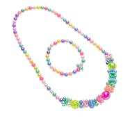 VICASKY Set di 3 Pezzi Della Ragazza Collana E Braccialetti Colorati Gioielli Accessori Per Ragazzi Ragazze Per Feste E Occasioni Speciali Per Le Piccole Principesse