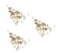 VICASKY Set di 36 mini cerniere e viti per casa delle bambole in scala 1/12 in metallo con viti colore dorato 10 X 8 mm decorazioni