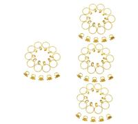 VICASKY Set di 4 accessori pirata per Halloween, gioielli festival, anelli decorativi, orecchini per Halloween, orecchini di carnevale, decorazioni per dita, 5.70X4.00X0.30CMx4pcs, Plastica, Nessuna
