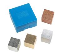 VICASKY Set di 4 attrezzi per insegnamento fisico, fisica, esperimenti fisici, cubetti di metallo e legno, cubetti di aerogel, cubo di densità elementare, rame, ferro, alluminio, blocco di legno
