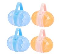 VICASKY Set di 4 contenitori per ciuccio, per soluzione portatile, antipolvere e igienico, per il viaggio, inclusi contenitori blu e oro