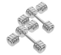 VICASKY Set di 4 mini accessori per il fitness per la casa delle bambole manubri simulati per la decorazione dello spazio in miniatura, per la creazione di spazi creativi e collezioni artigianali
