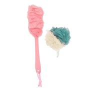 VICASKY Set di 4 spazzole lunghe per il lavaggio del bagno con lavavetri lunghi e palline da doccia per la pelle per raggiungere punti difficili da raggiungere