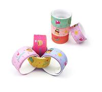 VICASKY Set di 6 braccialetti a scatto, per braccialetti colorati e creativi, per ragazzi e ragazze, rosa