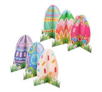 VICASKY Set di 6 decorazioni per uova, per interni, decorazioni fai da te, decorazioni per esterni, ritagli a forma di uovo