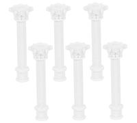 VICASKY Set di 6 ornamenti per la casa delle bambole, colonna della casa delle bambole, pilastri romani, colonna decorativa romana, colonna romana artistica, colonna romana, mini colonna romana greca
