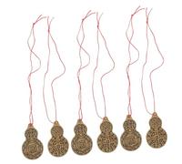 VICASKY Set di 6 portachiavi cinesi souvenir con piastra bagua, ornamento ricchezza, chiave auto, con nappa