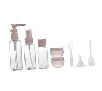 VICASKY Set di 8 Bottiglie da Viaggio in Plastica Rosa da 50ml con Contagocce e Imbuto, Contenitori Cosmetici Riutilizzabili, a Tenuta Stagna per Viaggi e Uso Quotidiano