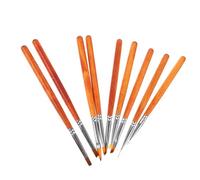 VICASKY Set di 9 pennelli per nail art con rivestimento sottile, per manicure fai da te art, diversi stili e tecniche