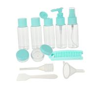 VICASKY Set di bottiglie da viaggio, 11 pezzi, compatte e riutilizzabili, a prova di perdite, per l'uso quotidiano in viaggio e all'aperto