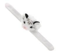 VICASKY Set di bracciali per bambini con anello di peluche per bomboniere, per feste a tema, braccialetto per bambini, braccialetto di massa, in cotone, colore bianco