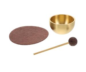 VICASKY Set di Ciotola di Frequenza Mini per Meditazione e Yoga Accessori Regalo, con Bacchetta e Cuscino, Toni Armoniosi per Bilanciamento Chakra Cuore